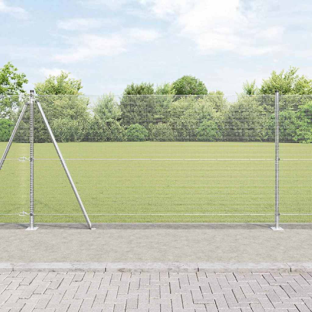 Vidaxl Zaunpfahl Silber 10 x 1,2 m (12 x 12 mm Maschenweite) Stahl