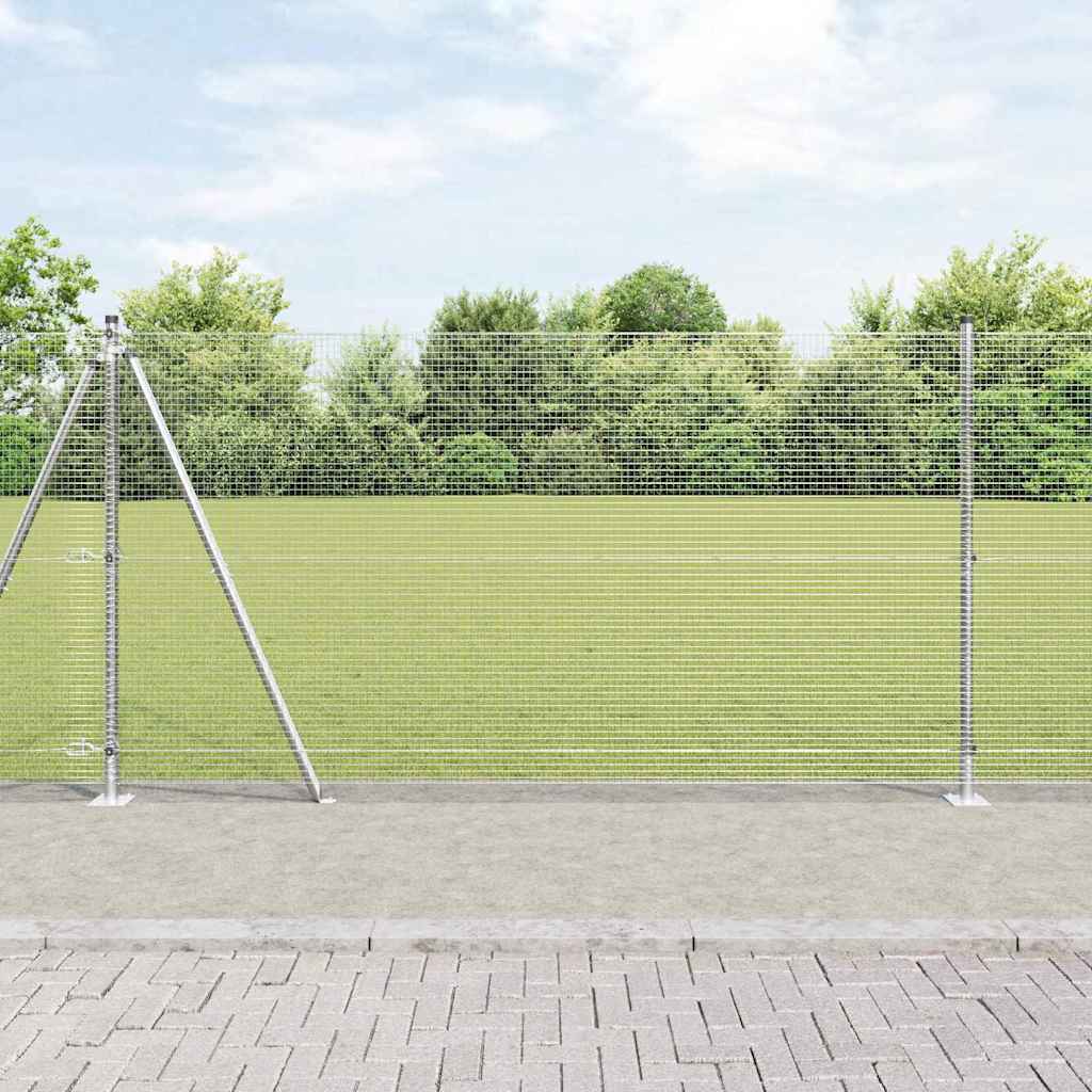 Vidaxl Zaunpfahl Silber 10 x 1,2 m (16 x 16 mm Maschenweite) Stahl