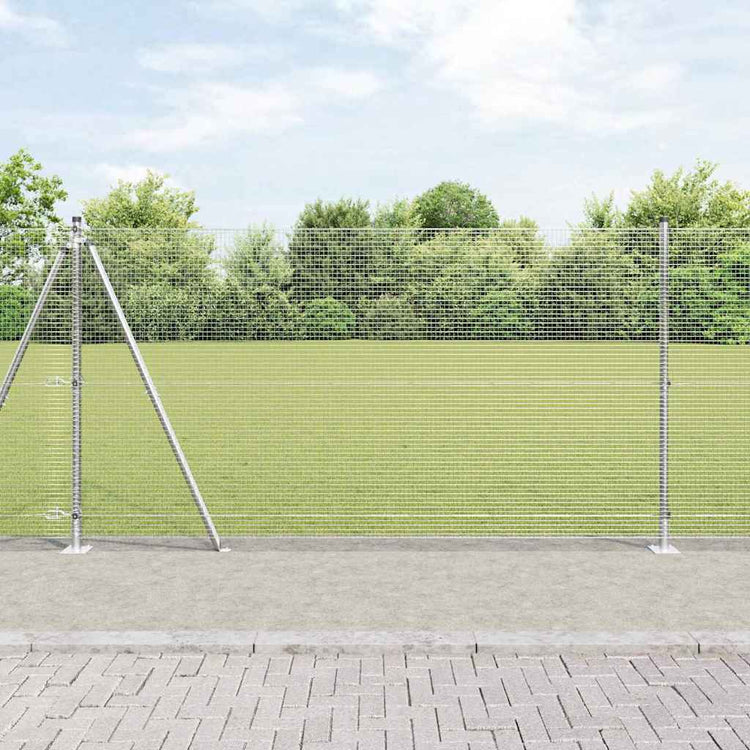 Vidaxl Zaunpfahl Silber 10 x 1,2 m (16 x 16 mm Maschenweite) Stahl