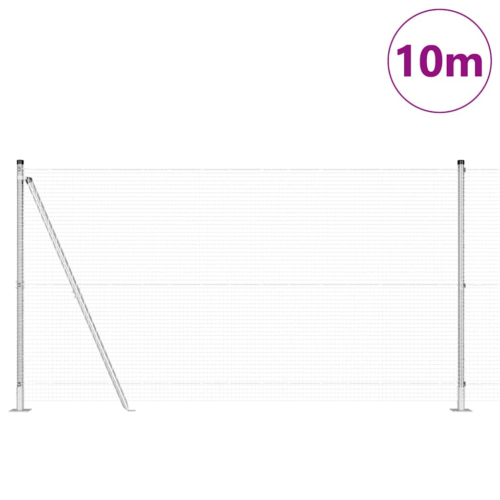 Vidaxl Zaunpfahl Silber 10 x 1,2 m (19 x 19 mm Maschenweite) Stahl