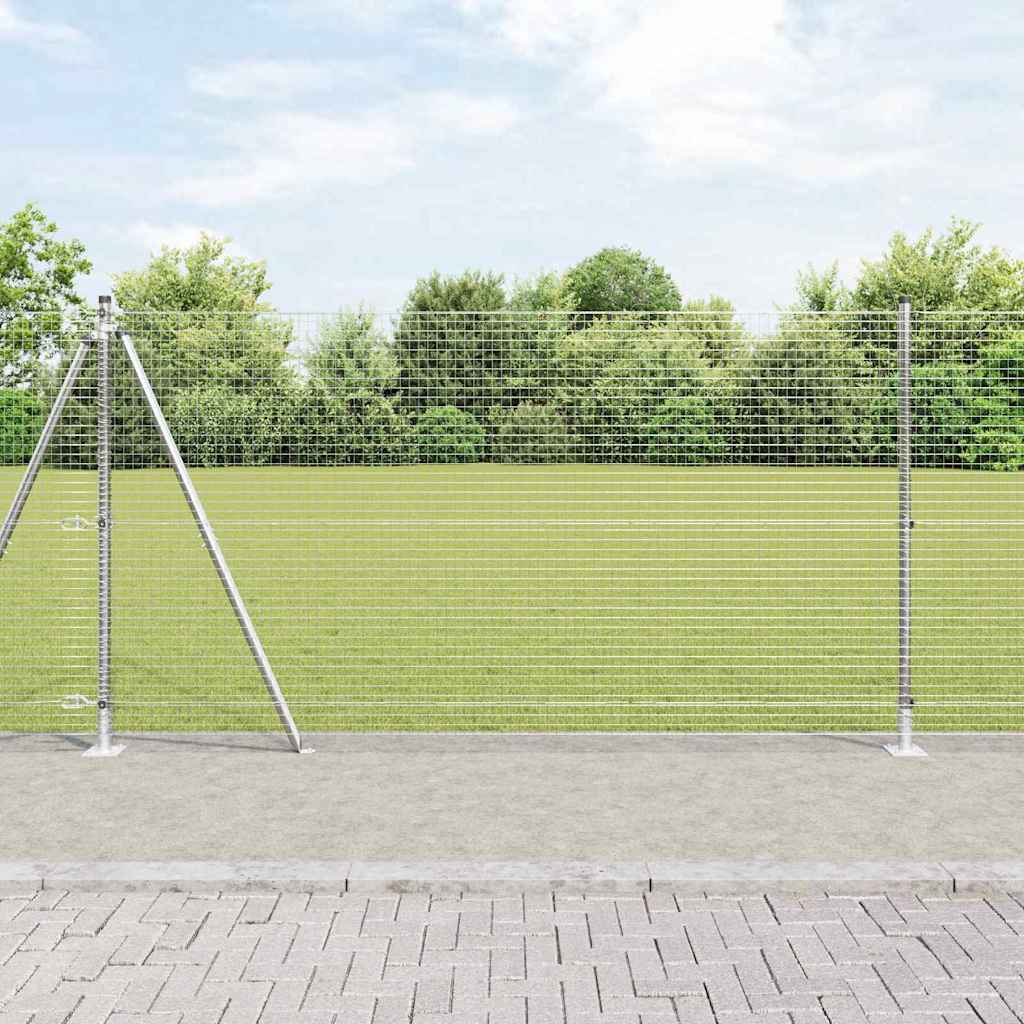 Vidaxl Zaunpfahl Silber 10 x 1,2 m (25 x 25 mm Maschenweite) Stahl