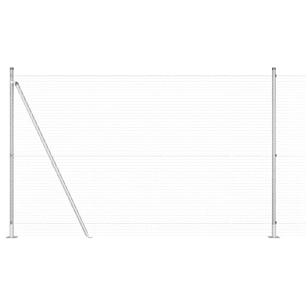 Vidaxl Zaunpfahl Silber 10 x 1,6 m (25 x 25 mm Maschenweite) Stahl