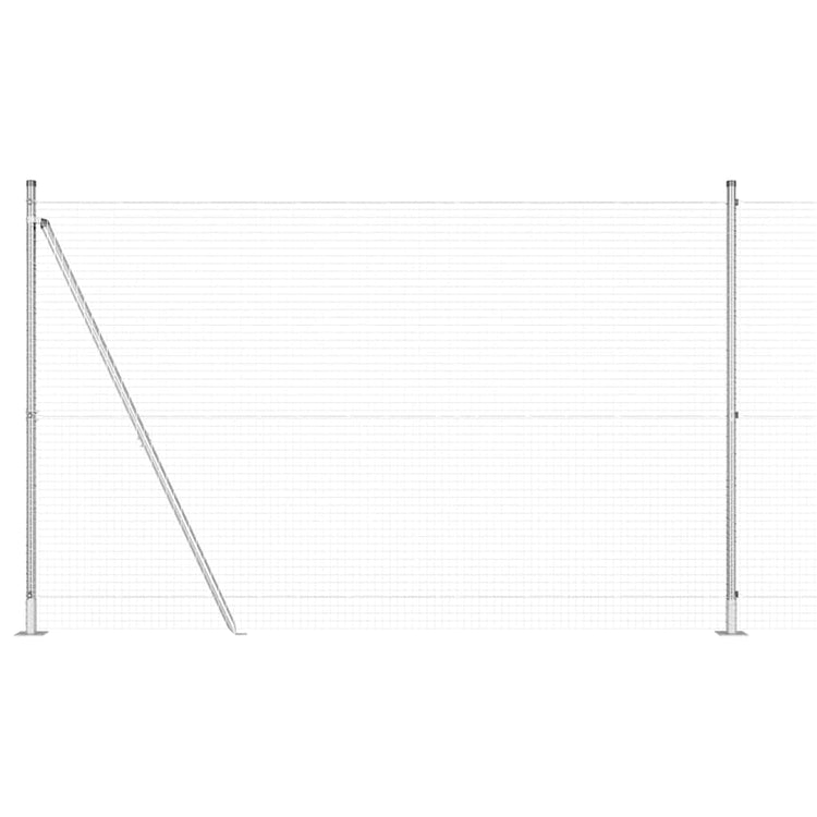 Vidaxl Zaunpfahl Silber 10 x 1,6 m (25 x 25 mm Maschenweite) Stahl