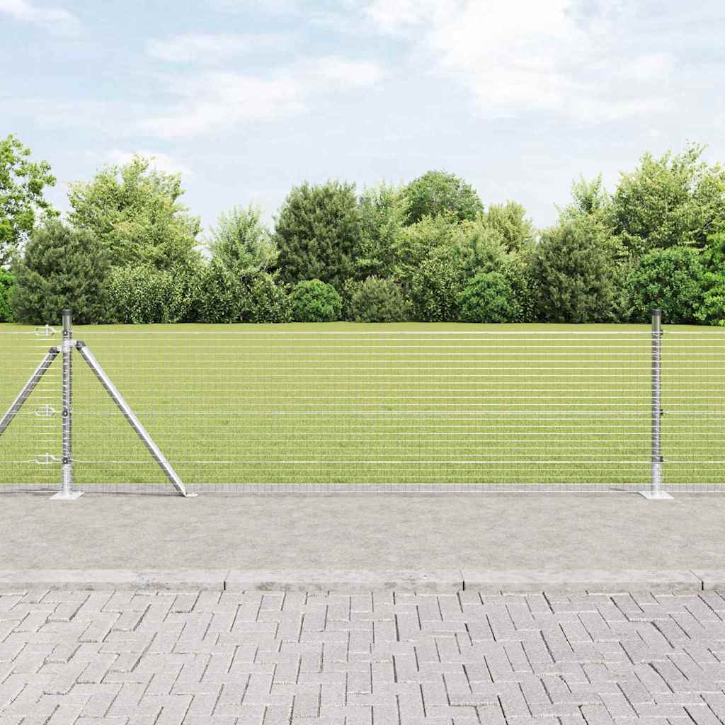 Vidaxl Zaunpfahl Silber 25 x 0,5 m (25 x 25 mm Maschenweite) Stahl