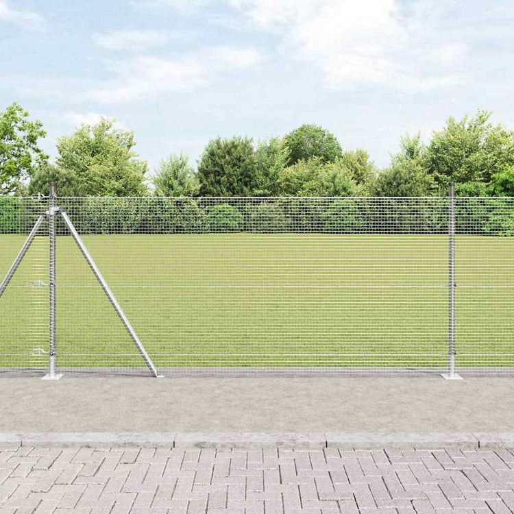 Vidaxl Zaunpfahl Silber 25 x 1 m (16 x 16 mm Maschenweite) Stahl