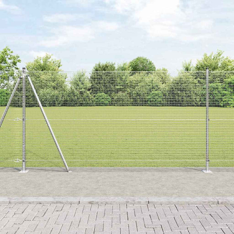 Vidaxl Zaunpfahl Silber 25 x 1,2 m (19 x 19 mm Maschenweite) Stahl