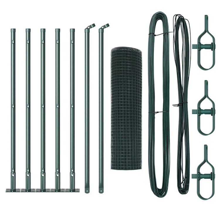 Vidaxl Zaunpfahl grün 10 x 0,5 m (19 x 19 mm Maschenweite) Stahl
