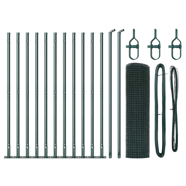 Vidaxl Zaunpfahl grün 25 x 0,6 m (19 x 19 mm Maschenweite)