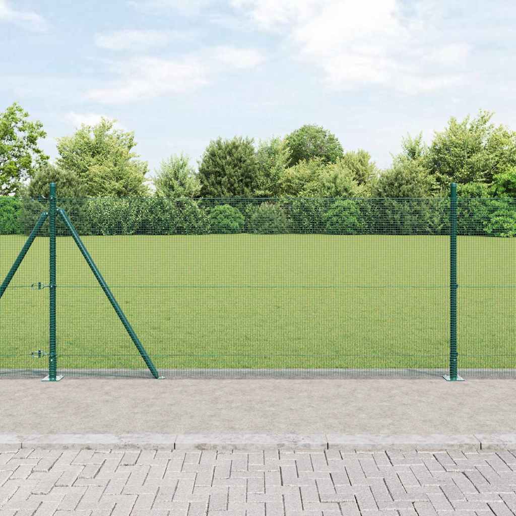 Vidaxl Zaunpfahl grün 25 x 1 m (12 x 12 mm Maschenweite) Stahl
