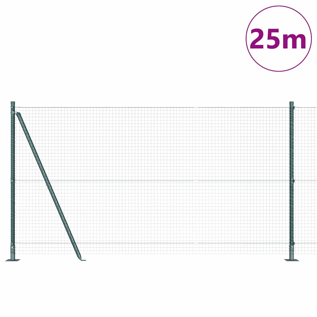 Vidaxl Zaunpfahl grün 25 x 1,2 m (25 x 25 mm Maschenweite)