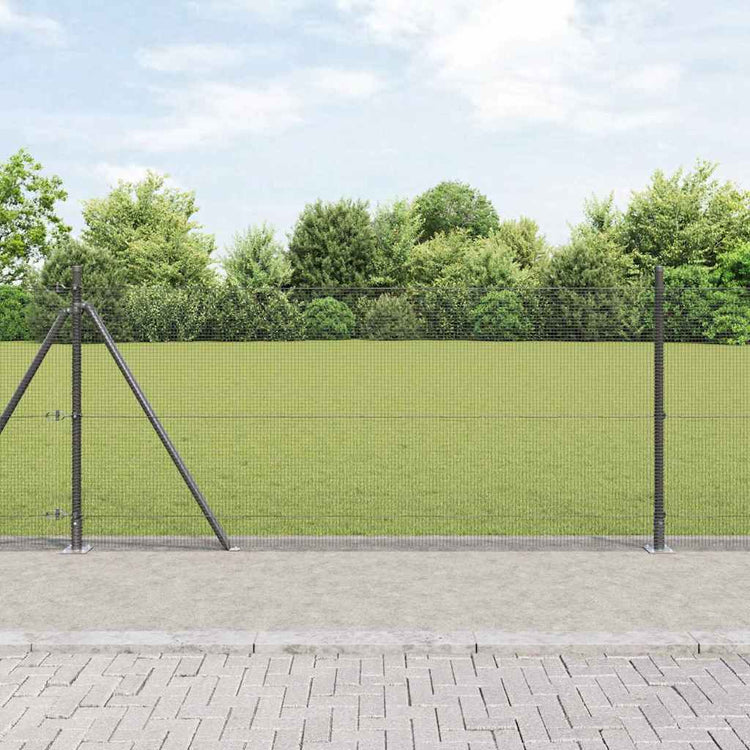 Vidaxl Zaunpfahl grau 10 x 0,8 m (12 x 12 mm Maschenweite)