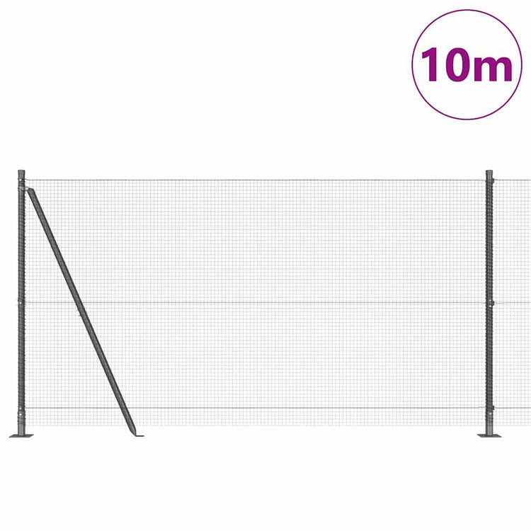 Vidaxl Zaunpfahl grau 10 x 1,2 m (16 x 16 mm Maschenweite)