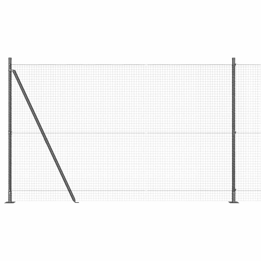 Vidaxl Zaunpfosten grau 10 x 1,5 m (25 x 25 mm Maschenweite) Stahl