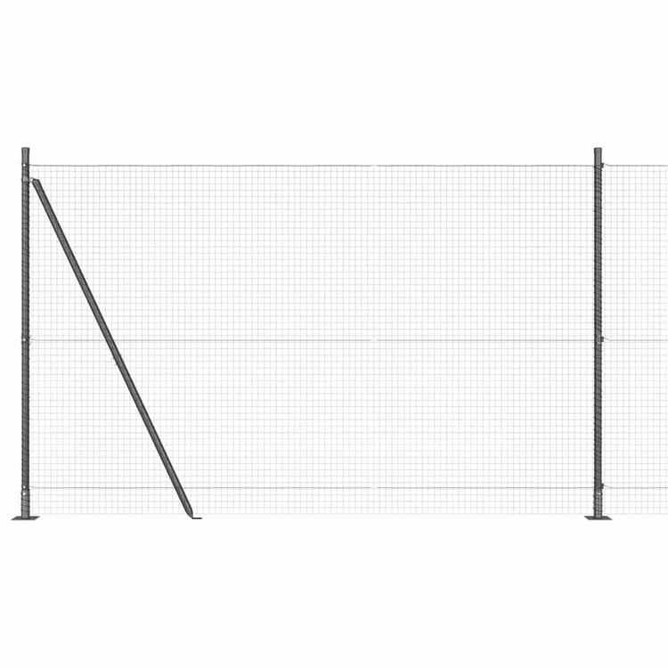 Vidaxl Zaunpfosten grau 10 x 1,5 m (25 x 25 mm Maschenweite) Stahl