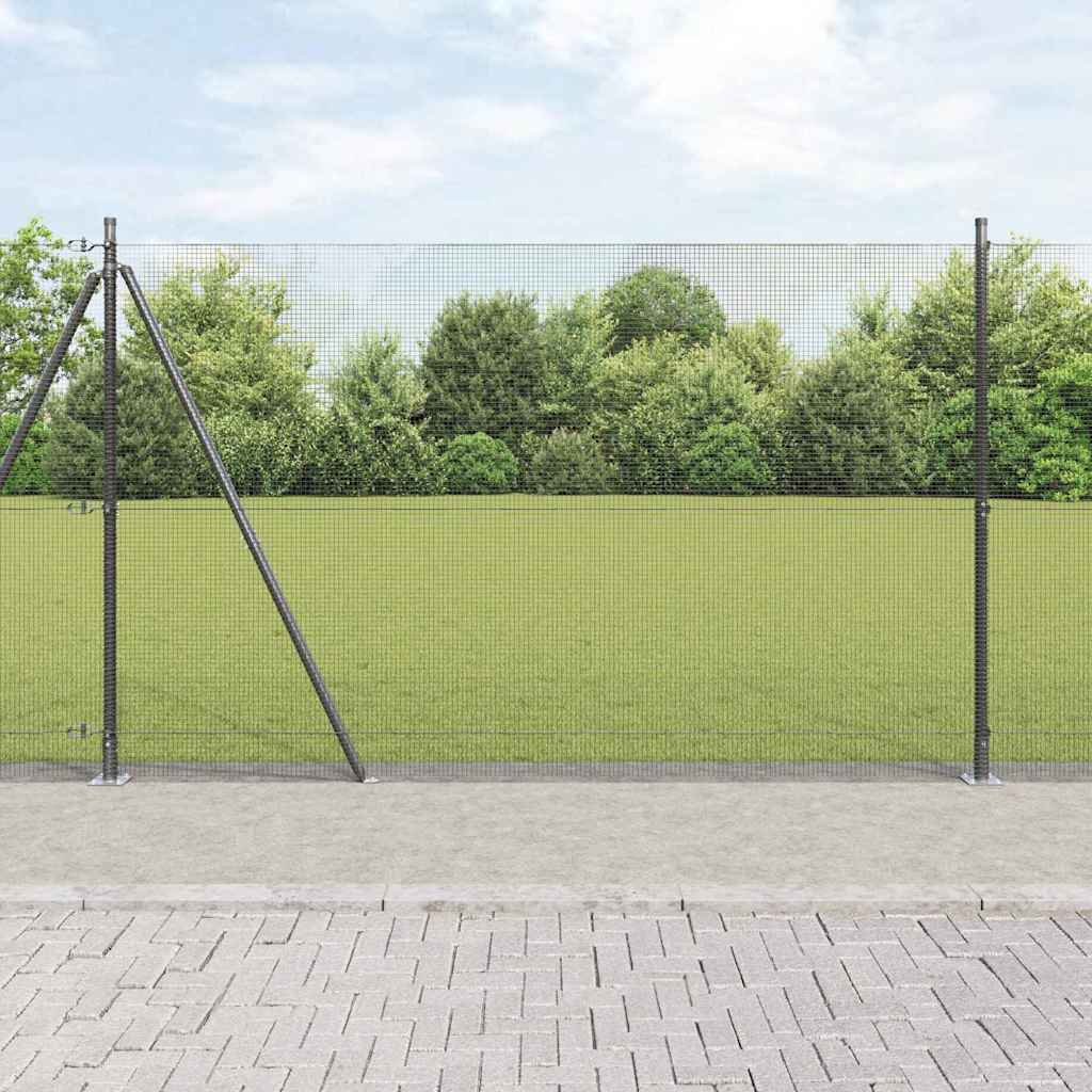 Vidaxl Zaunpfahl grau 10 x 1,6 m (12 x 12 mm Maschenweite)