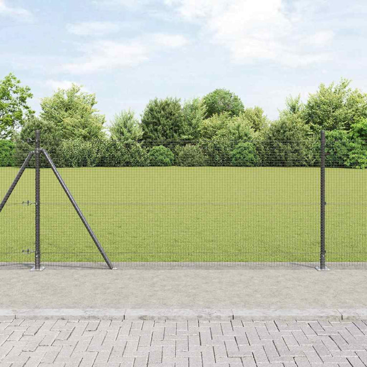 Vidaxl Zaunpfahl grau 25 x 0,8 m (19 x 19 mm Maschenweite)