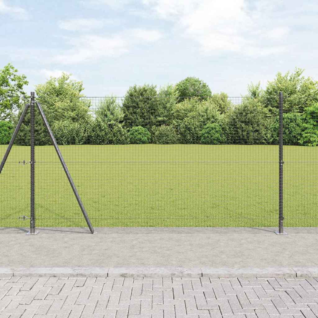Vidaxl Zaunpfahl grau 25 x 1,2 m (25 x 25 mm Maschenweite)