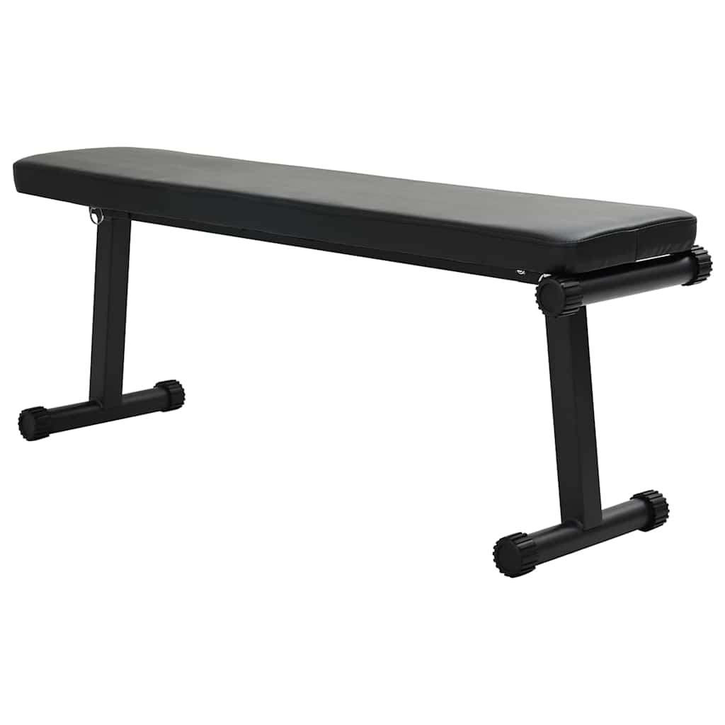 VidaXL Hantelbank schwarz 108 x 27 x 41 cm pulverbeschichteter Stahl