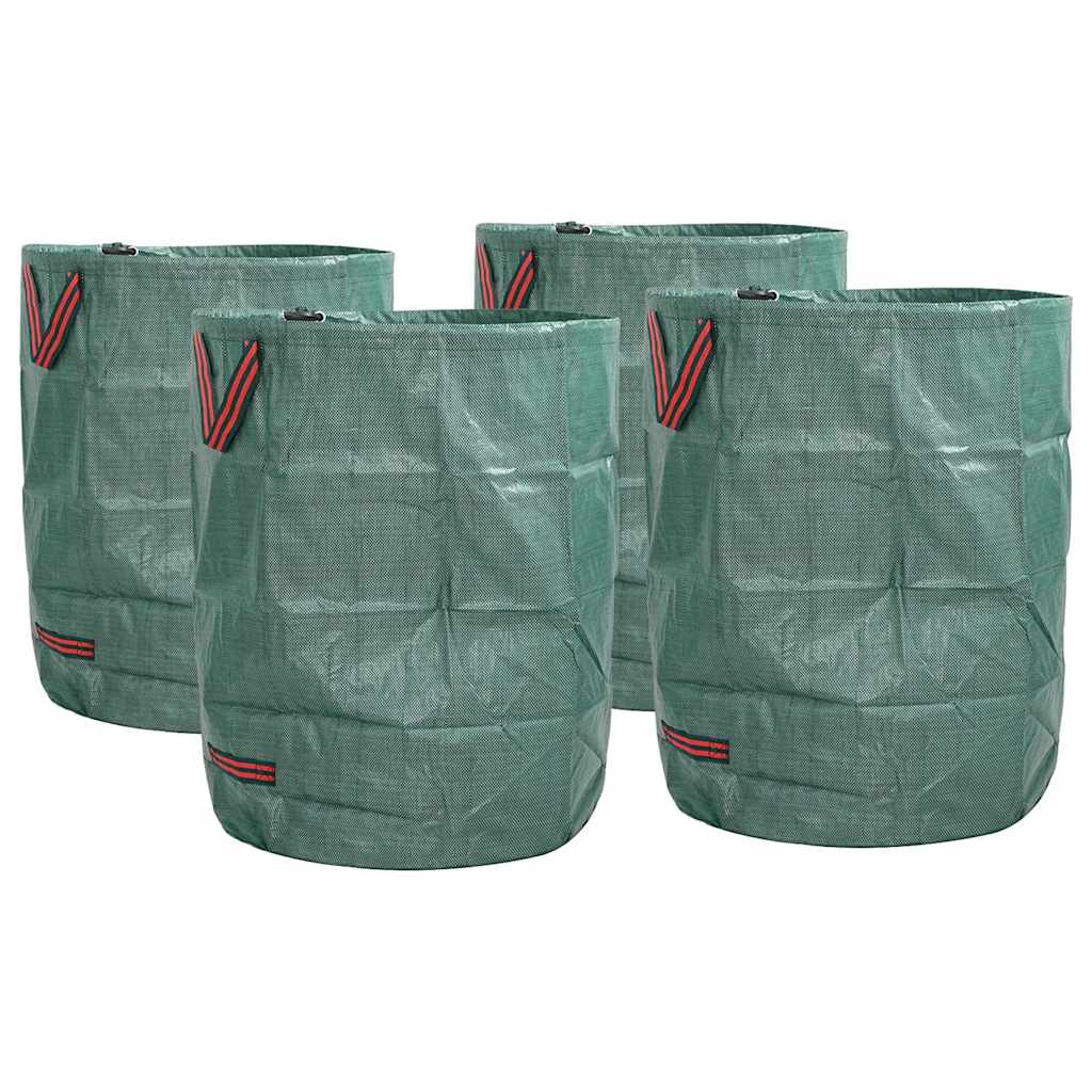 Vidaxxl Gartenabfallsäcke 4 Stück grün 66 x 66 x 83,5 cm Polypropylen