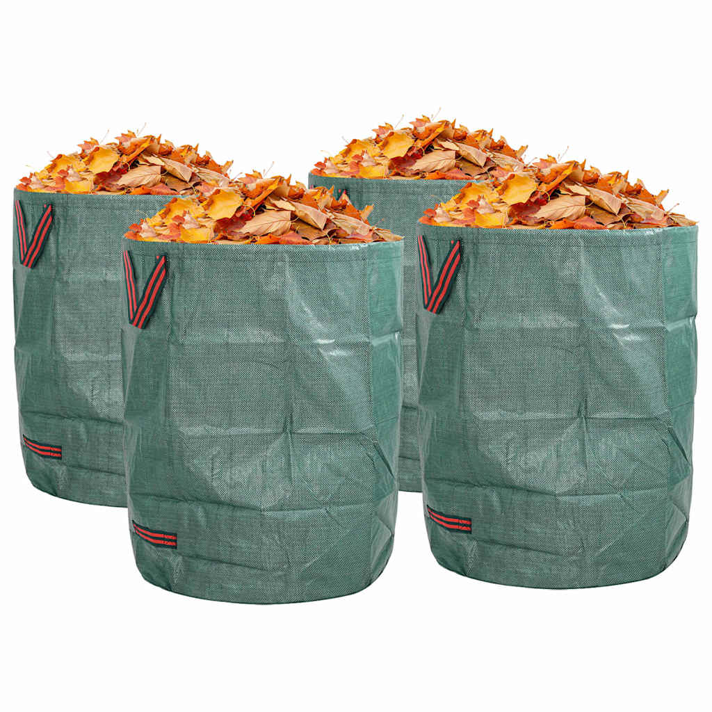 Vidaxxl Gartenabfallsäcke 4 Stück grün 66 x 66 x 83,5 cm Polypropylen