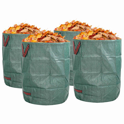 Vidaxxl Gartenabfallsäcke 4 Stück grün 66 x 66 x 83,5 cm Polypropylen