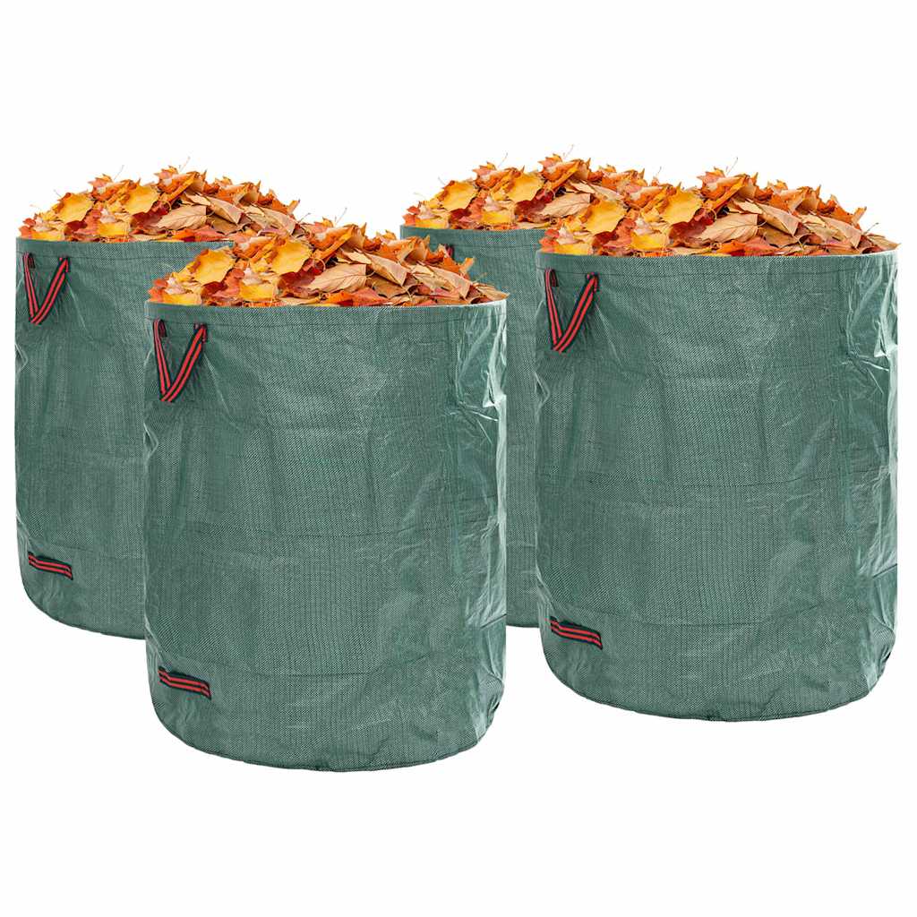 Vidaxxl Gartenabfallsäcke 4 Stück grün 79 x 79 x 99,5 cm Polypropylen