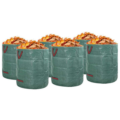 Vidaxxl Gartenabfallsäcke 12 Stück grün 45 x 45 x 76 cm Polypropylen