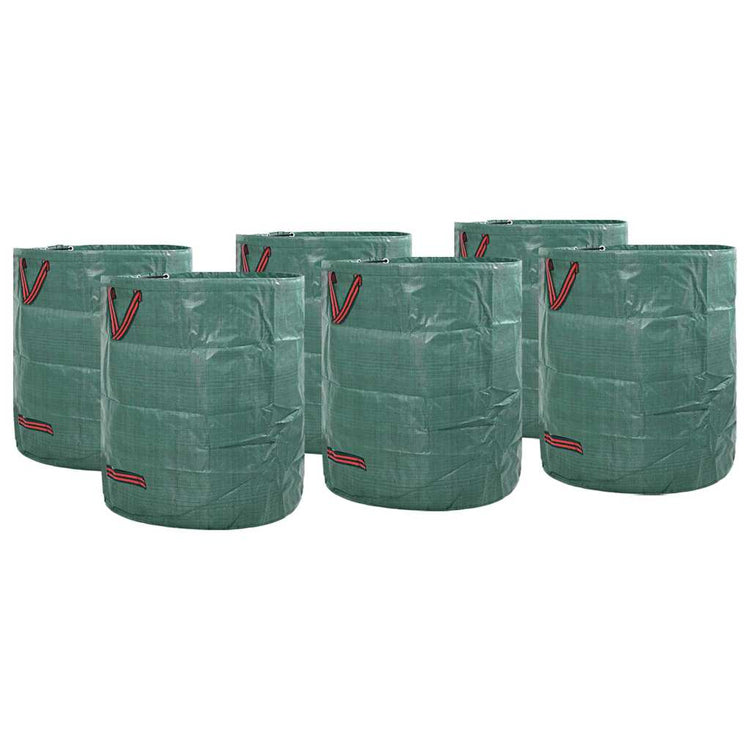 Vidaxxl Gartenabfallsäcke 12 Stück grün 67 x 67 x 75,5 cm Polypropylen