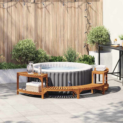 Vidaxx Whirlpool-Umgebung halbrund braun 252 x 112 x 55,5 cm