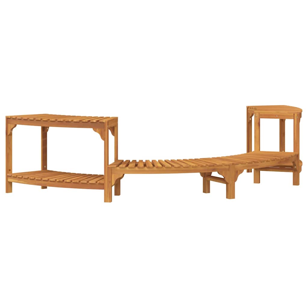 Vidaxx Whirlpool-Umgebung halbrund braun 252 x 112 x 55,5 cm