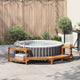 Vidaxx Whirlpool-Umgebung halbrund braun 272 x 120 x 55,5 cm