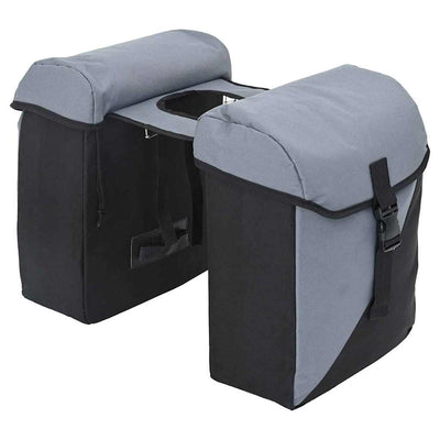 Vidaxx Fahrradtasche grau und schwarz 31,5 x 15,5 x 40 cm Polyester