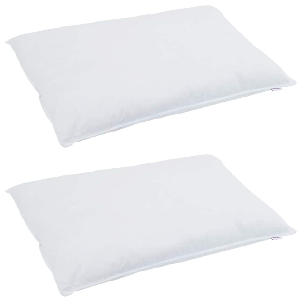 Vidaxxl Kissen mit Kissen 2 Stück weiß 40 x 80 cm Federn