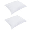 Vidaxxl Kissen mit Kissen 2 Stück weiß 30 x 50 cm Baumwolle