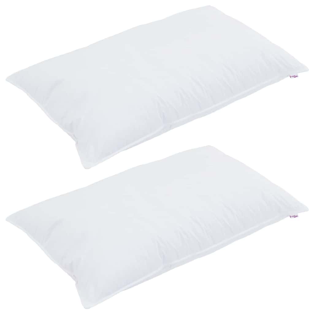 Vidaxxl Kissen mit Kissen 2 Stück weiß 40 x 80 cm Baumwolle
