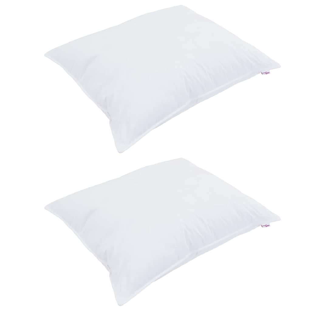 Vidaxxl Kissen mit Kissen 2 Stück weiß 70 x 90 cm Baumwolle