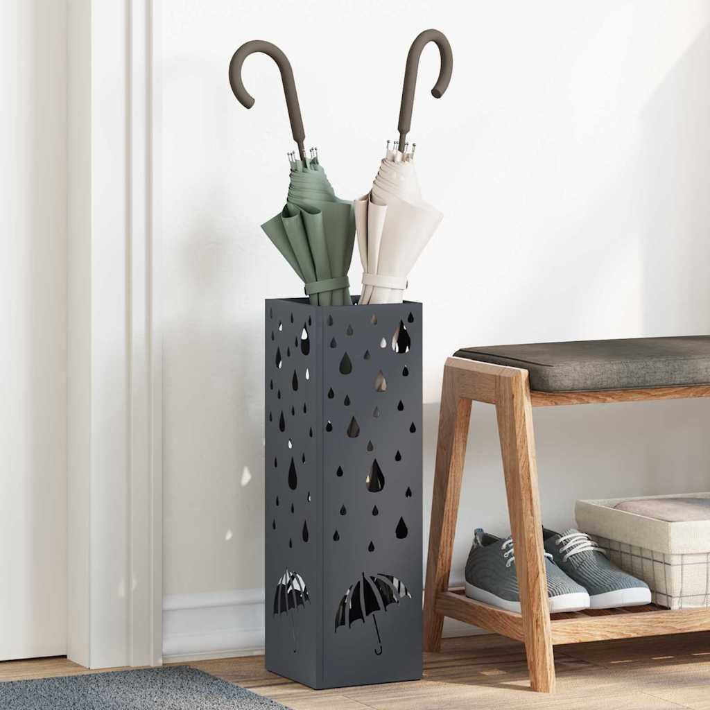 Vidaxl Regenschirm Standard Anthrazit 15,5 x 15,5 x 49 cm Metall