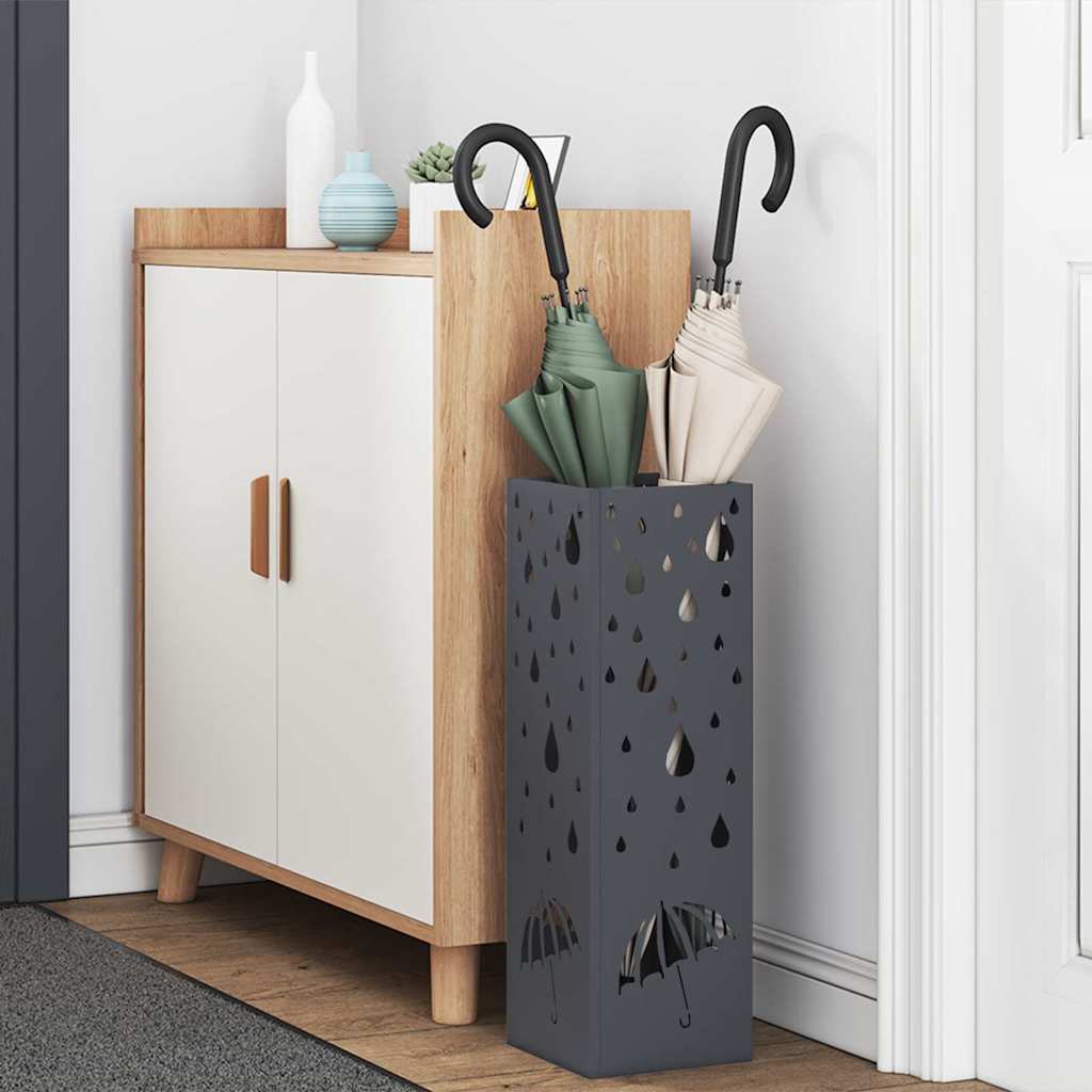Vidaxl Regenschirm Standard Anthrazit 15,5 x 15,5 x 49 cm Metall
