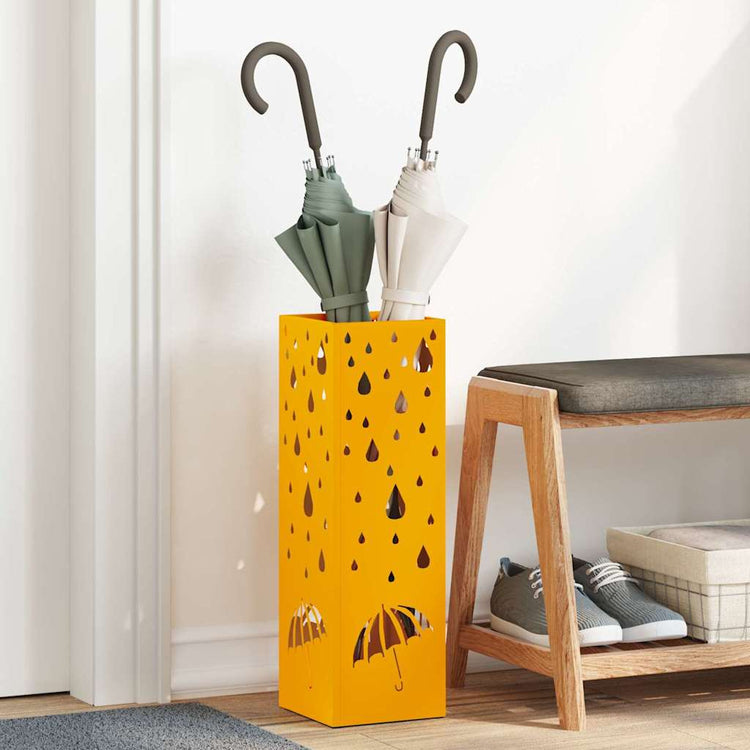 Vidaxl Regenschirm Standard Senfgelb 15,5 x 15,5 x 49 cm Metall