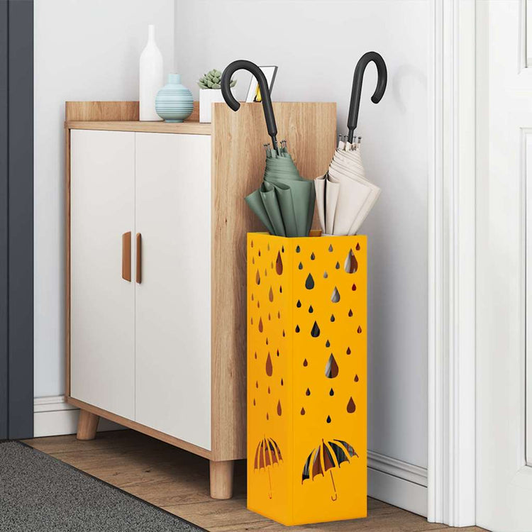 Vidaxl Regenschirm Standard Senfgelb 15,5 x 15,5 x 49 cm Metall