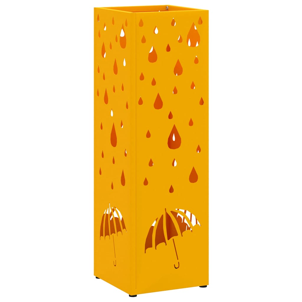 Vidaxl Regenschirm Standard Senfgelb 15,5 x 15,5 x 49 cm Metall