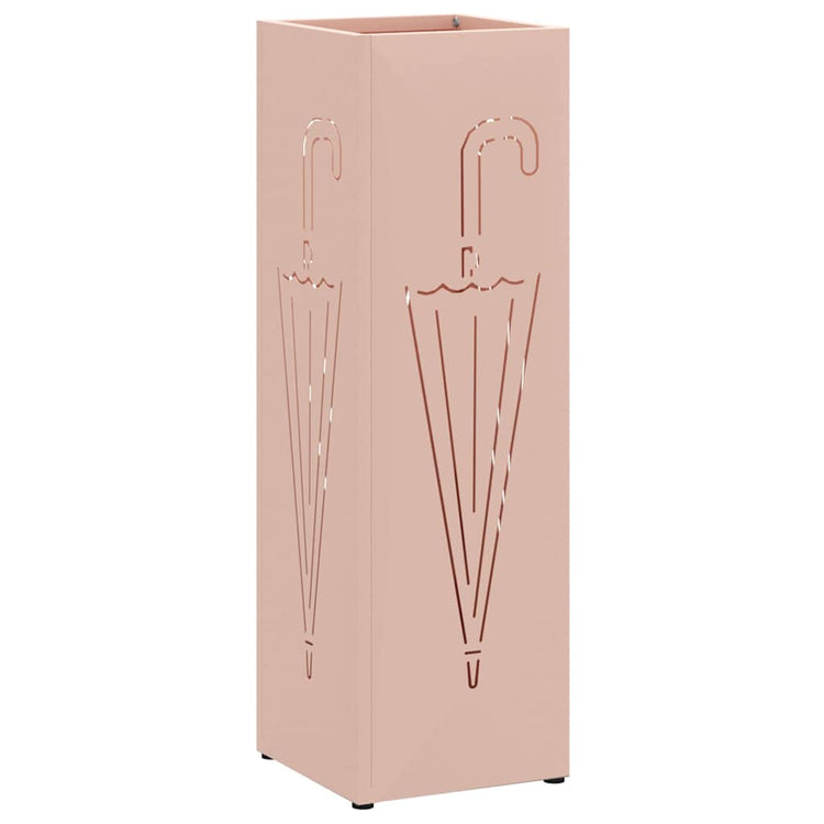 Vidaxl Schirmständer mit Aufbewahrung rosa 15,5 x 15,5 x 49 cm Metall
