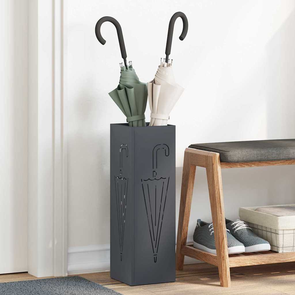 Vidaxl Regenschirm Standard Anthrazit 15,5 x 15,5 x 49 cm Metall