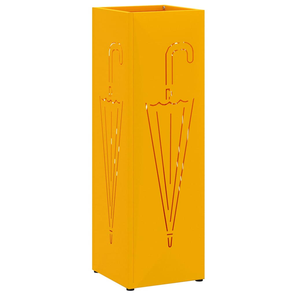 Vidaxl Regenschirm Standard Senfgelb 15,5 x 15,5 x 49 cm Metall