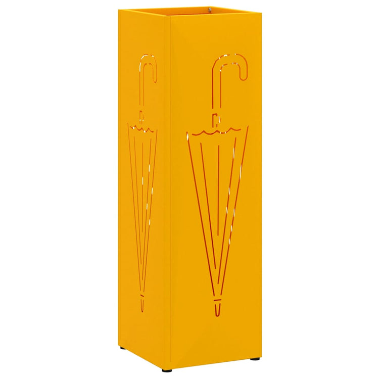 Vidaxl Regenschirm Standard Senfgelb 15,5 x 15,5 x 49 cm Metall