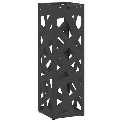 Vidaxx Schirmständer mit Stauraum schwarz 15,5 x 15,5 x 49 cm Metall