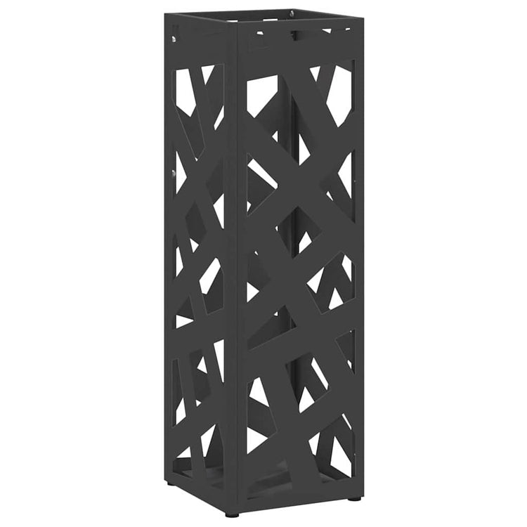 Vidaxx Schirmständer mit Stauraum schwarz 15,5 x 15,5 x 49 cm Metall
