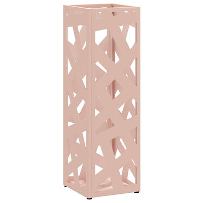 Vidaxl Schirmständer mit Aufbewahrung rosa 15,5 x 15,5 x 49 cm Metall
