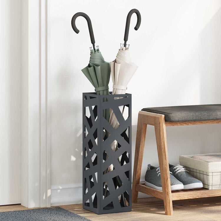 Vidaxl Regenschirm Standard Anthrazit 15,5 x 15,5 x 49 cm Metall