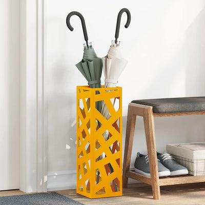 Vidaxl Regenschirm Standard Senfgelb 15,5 x 15,5 x 49 cm Metall